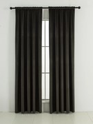 Zamatové zatemňovacie závesy Cesar sivohnedé - 140 x 250 cm (2ks) - riasiaca stuha