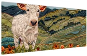 Obraz - Imitácia pleteného motívu (120x50 cm)