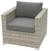 DEOKORK Ratanové kreslo SEVILLA (sivá)