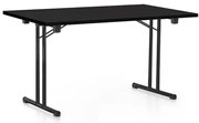 Skladací stôl 140 x 80 cm, čierna podnož, čierna