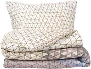 Matex Saténové obliečky Trojuholníky, 140 x 200 cm, 70 x 90 cm