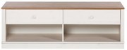 Biely TV stolík z borovicového dreva 137x47 cm Anita – Støraa