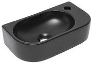 Umývadlo SAT Infinitio 40x21,5 cm černá mat bez prepadu SATINF4021BKM