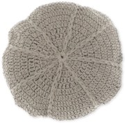 Okrúhly dekoračný vankúšik DORA 45 cm, sivý