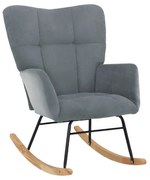 Sivé zamatové hojdacie kreslo Elza – Støraa