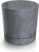 Kvetináč TUBOS P s betónovým efektom odtieň marengo matný