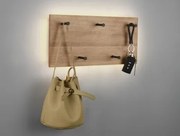 Nástenný vešiak s LED Romy, drevo, 40 cm%