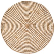 Jutový okrúhly koberec v prírodnej farbe ø 100 cm Natur – Casa Selección