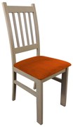 Jedálenská stolička SIMON buk/oranžová