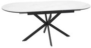 Jedálenský stôl Maxwell II 140 x 80 cm, biela / čierna