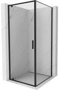 Mexen Exo, sprchovací kút s krídlovými dverami 90 x 90 cm, 6mm číre sklo, čierny profil, 8181-090-090-70-00