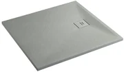Erga Hyper, SMC sprchová vanička 90x80x2,6 cm + sifón, šedá matná, ERG-V06-SMC-8090S-GR
