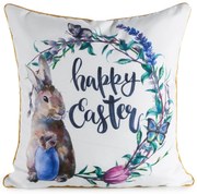 VEĽKONOČNÁ DEKORAČNÁ OBLIEČKA NA VANKÚŠ EASTER52 45X45 CM VZOROVANÁ