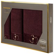 FROTÉ UTERÁK EVA MINGE GAJA SADA 1KS 30X50 CM, 1KS 50X90 CM, 1KS 70X140 CM BORDOVÁ