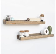 SADA 2x Nástenná polica 8x60 cm smrek