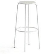 Barová stolička TIMMY, biely rám, biely sedák, V 830 mm