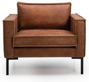 Hnedé kreslo z imitácie kože Rate - Scandic