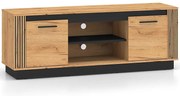 TV stolík Urso 08 Dub Craft Zlatý/Čierna