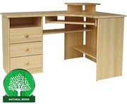 Rohový písací stôl  borovica