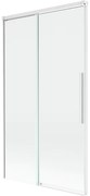 Mexen Rox, 2-krídlová posuvná vaňová zástena 100 x 150 cm, 8mm číre sklo, biely profil, 8C9-100-001-20-00