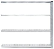 Policový kovový regál TRANSFORM, prídavná sekcia, 1972x1800x320 mm