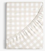 Goldea bavlnená napínacia plachta - latte kocky 80 x 200 cm