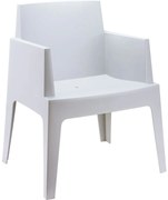 BOX záhradné kreslo s podrúčkami silver grey
