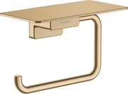 Hansgrohe AddStoris, držiak na toaletný papier s poličkou, kartáčovaný bronz, HAN-41772140