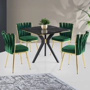 Jedálenský stôl Kare Ikon Black Gold