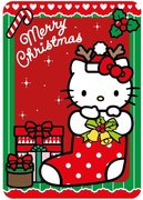 Vianočná flísová deka Hello Kitty - 100 x 140 cm