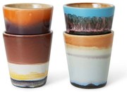 Set 4ks retro hrnček na Ristretto 70s Solar - Ø 5,8 * 6,2 cm / 80 ml