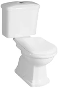 Kerasan Kerasan, RETRO WC kombi, spodný odpad, biela-chrom, WCSET01-RETRO-SO