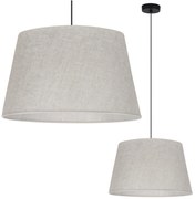 Závesné svietidlo Len1, 1x svetlobéžové textilné tienidlo, (fi 44 cm), b