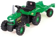 Dolu Detský traktor šliapací s vlečkou, zelená
