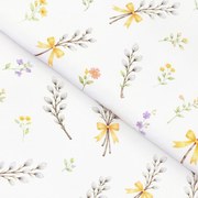 Goldea veľkonočná teflónová látka na obrusy - bahniatka 160 cm