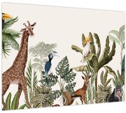 Sklenený obraz - Obyvatelia Afriky (70x50 cm)