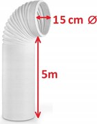 Mocná Rúrka Do Klimatizátora Dĺžka 5 m Priemer 15 cm Flexibilná Harmonika
