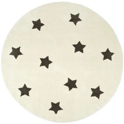 Koberec Karo 6066A Hviezdy bielý / hnedý