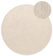 Ručne tkaný vlnený okrúhly koberec vo svetlo prírodnej farbe ø 200 cm Eleni Natural White – Hanse Home