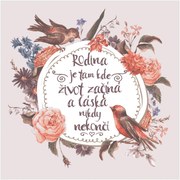 Bohemia Gifts Dekoračný obraz - Rodina, 30 x 30 cmcm