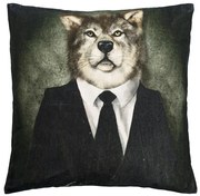 Zamatový vankúš pán Vlk - 50 * 50 * 15cm