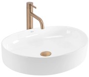 Rea Sabina 50, umývadlo na dosku 500x385x120 mm, biela lesklá, REA-U6364