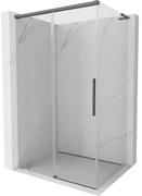 Mexen Rox, L posuvný sprchový kút 95 x 70 cm, 8mm číre sklo, brúsený grafit profil, 8C2L-095-070-66-00