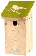 Vtáčia búdka Elisa, 28x15x16 cm, drevo, hnedá/zelená