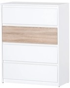 Komoda Wenecja 07 80 cm bílá/dub sonoma