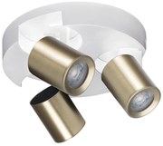 Kanlux 38967 - Bodové svietidlo LAURIN 3xGU10/10W/230V mosadz/biela