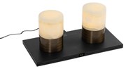 Sada 2 stolných lamp tmavobronzová RGBW nabíjateľná - Alessia