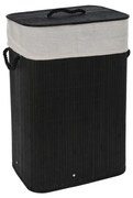 Kôš na špinavú bielizeň Bamboo, čierna
