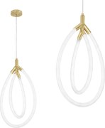 Toolight Toolight, LED závesné osvetlenie, 43W, G017-CP, zlatá-biela, OSW-06365