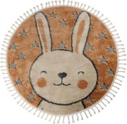 Obsession, Detský kusový koberec My Fano 390 Rabb kruh, 133x133 (priemer) kruh, oranžová, detská izba